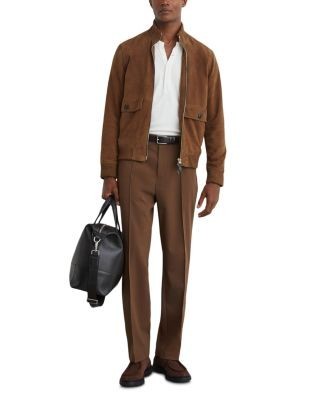 Reiss Helliford Suede Bomber Jacket