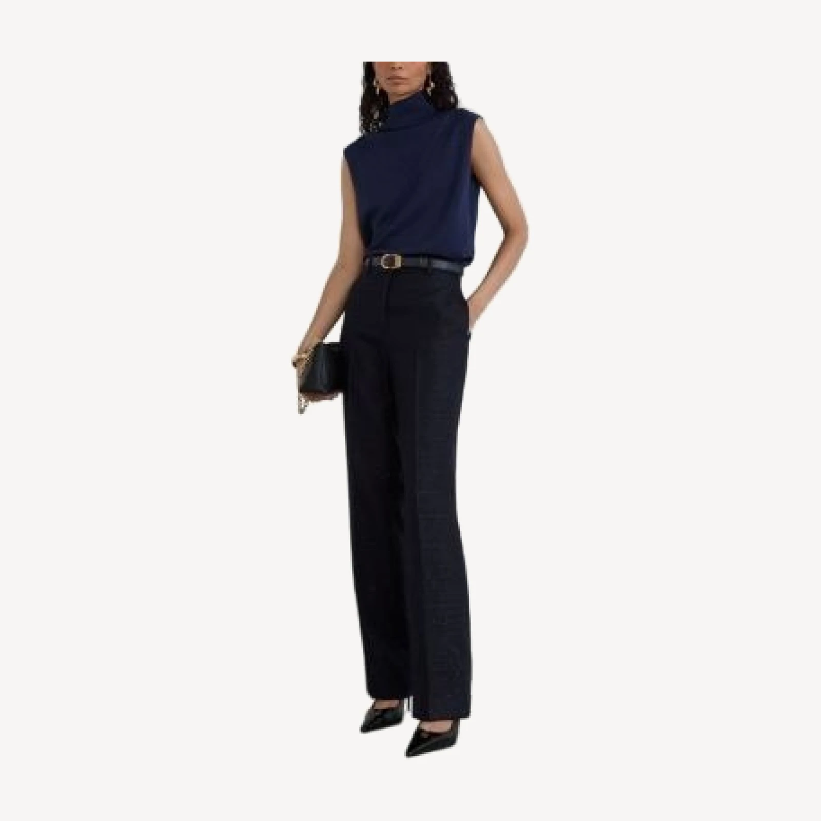 Reiss Wool Blend Sparkle Top