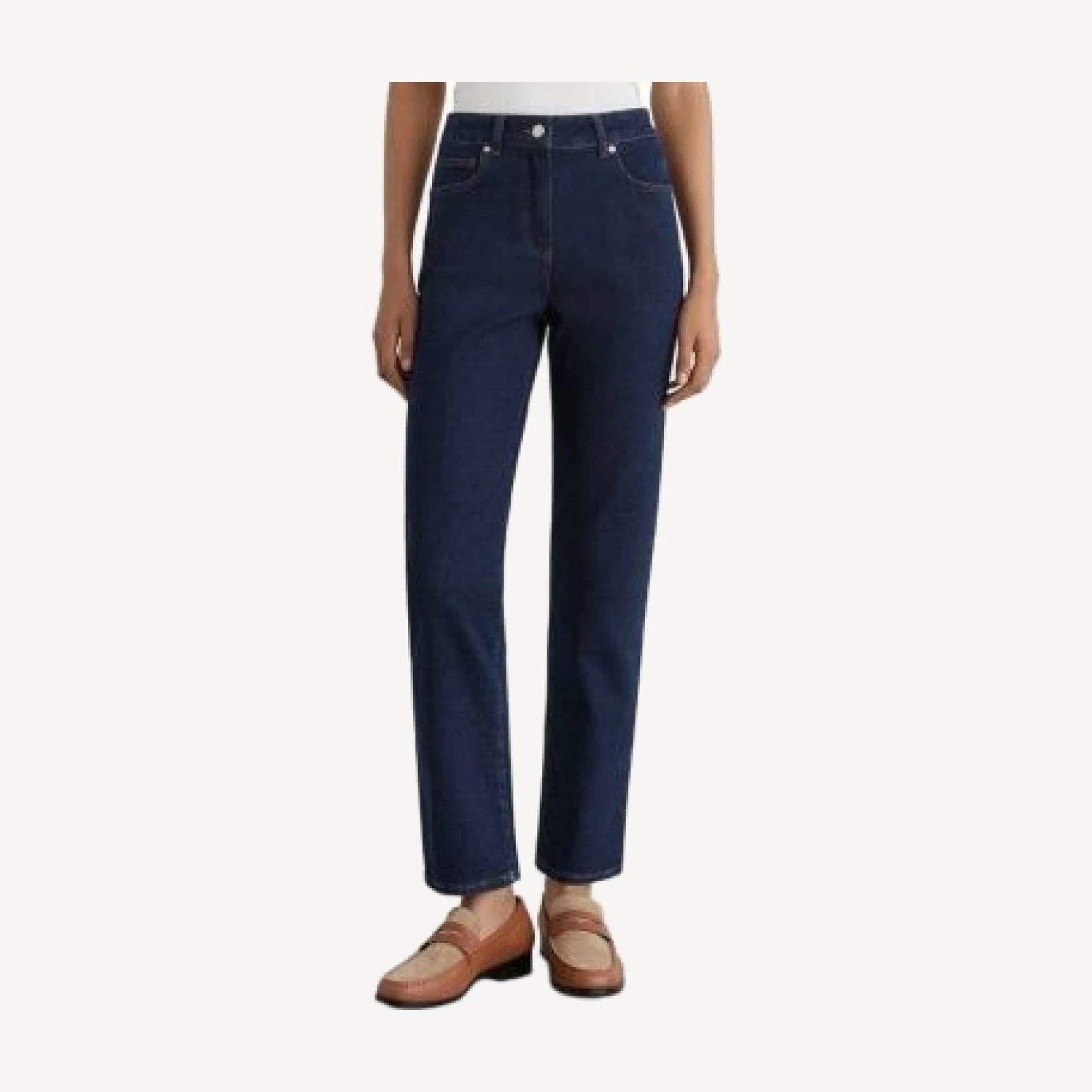 Reiss Petites Mid Rise Slim Leg Jeans in Dark Blue