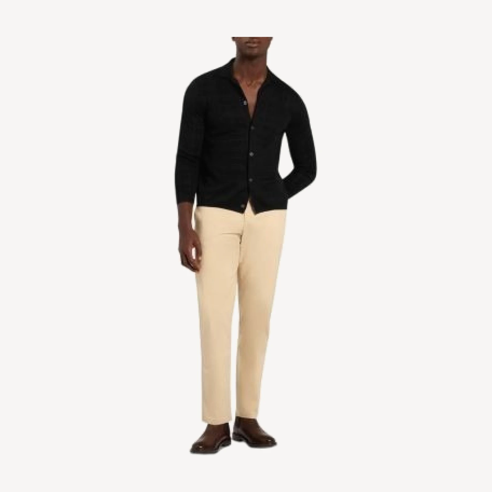 Ted Baker Mcline Soft Check Long Sleeve Sweater Polo