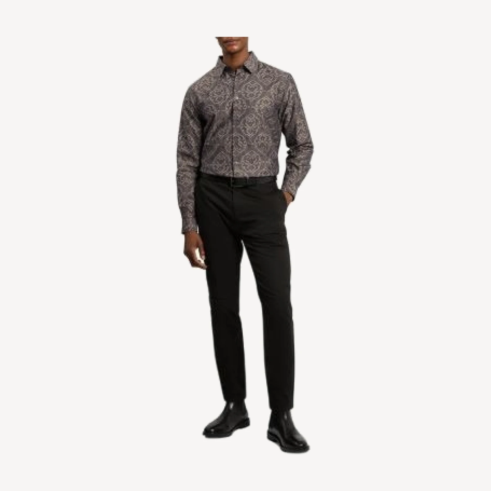 Ted Baker Damzen Jacquard Leaf Print Shirt