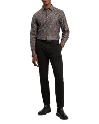 Ted Baker Damzen Jacquard Leaf Print Shirt