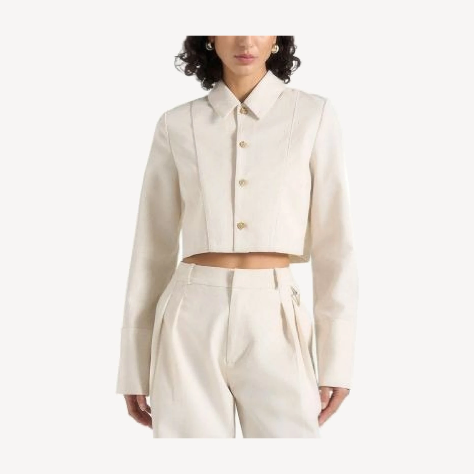 Maniere De Voir Florine Linen Pintuck Shirt