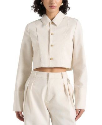 Maniere De Voir Florine Linen Pintuck Shirt
