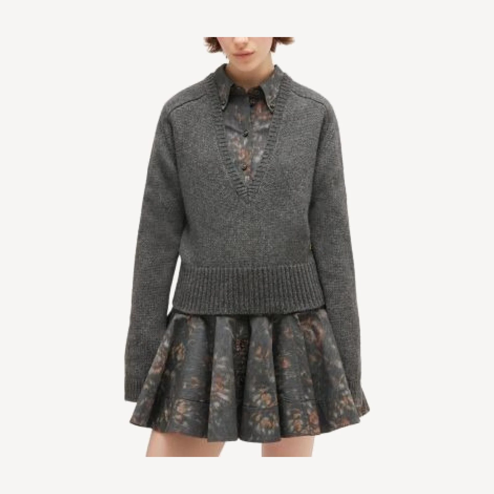 Ganni Deep V Neck Sweater