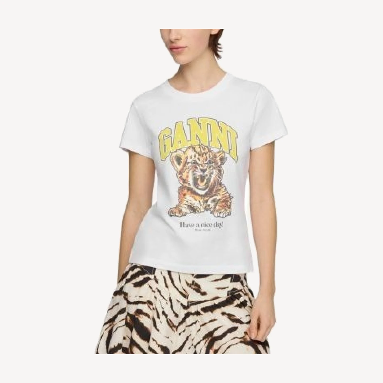 Ganni Tiger Baby Fit Tee