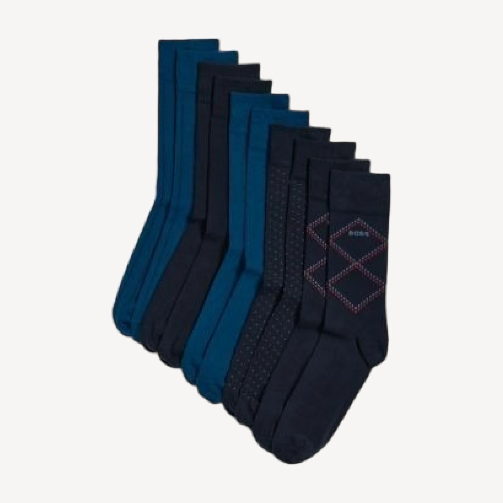 Boss Argyle Crew Socks, Pack of 5