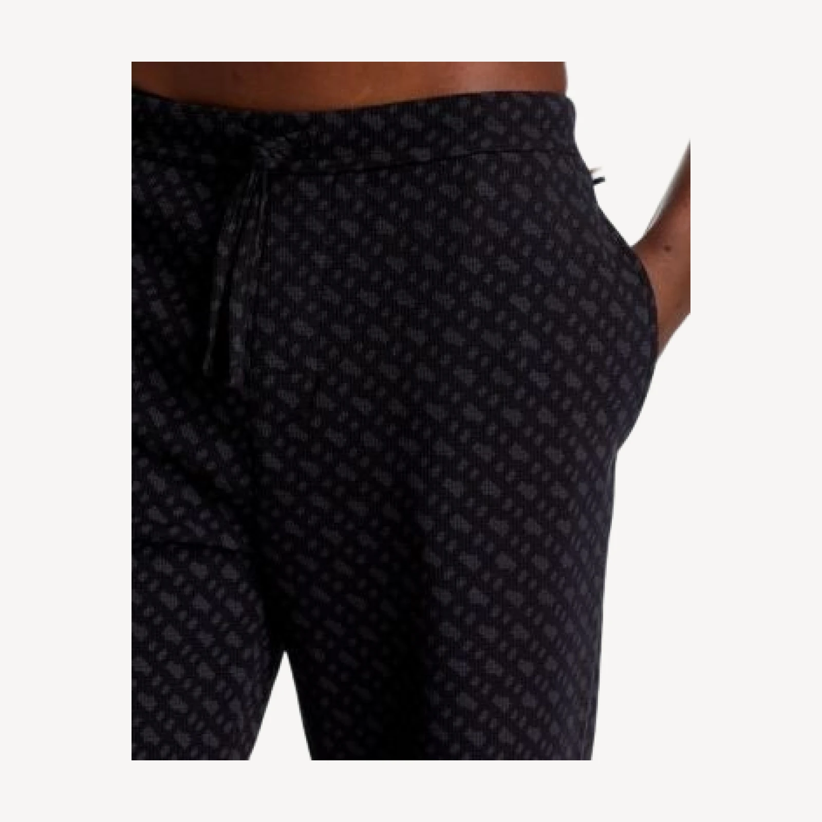 Boss Cotton Blend Waffle Drawstring Sweatpants