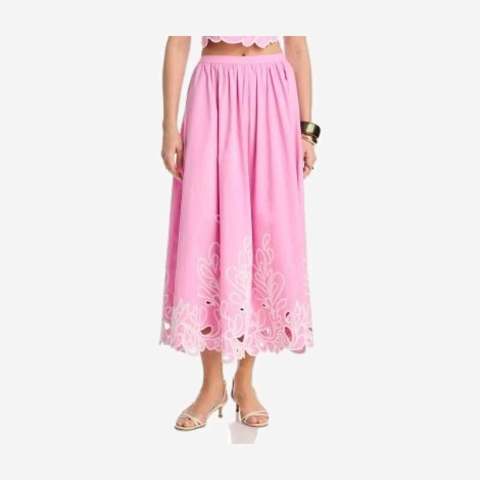 Cinq a Sept Paisley Bloom Embroidered Skirt
