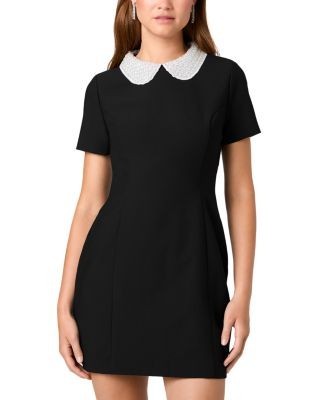 French Connection Shelby Embellished Collar Twill Mini Dress