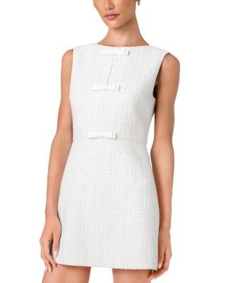 French Connection Scattered Tinsel Bow Trim Mini Dress
