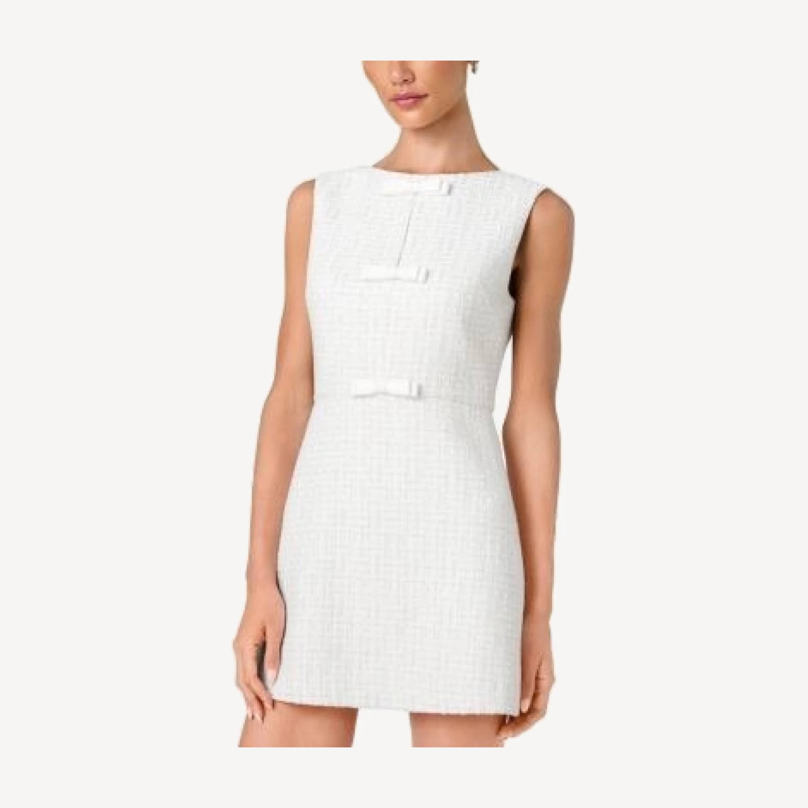 French Connection Scattered Tinsel Bow Trim Mini Dress