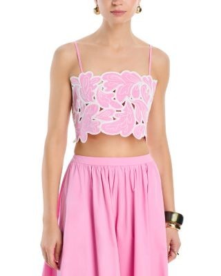 Cinq a Sept Paisley Bloom Embroidered Top