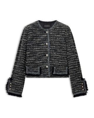 Emporio Armani Metallic Melange Tweed Jacket