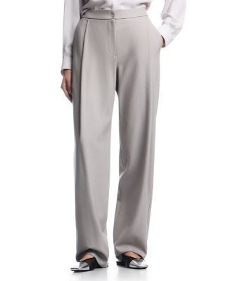 Emporio Armani Pleated Straight Leg Pants
