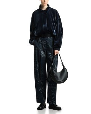 Emporio Armani Chenille Ruffled Collar Jacket