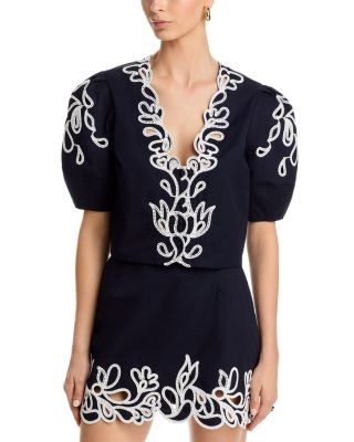Cinq a Sept Embroidered Bellara Top