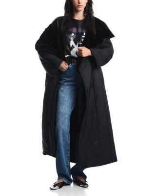 Emporio Armani Faux Fur Oversized Coat