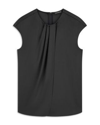 Emporio Armani Pleated Cap Sleeve Top