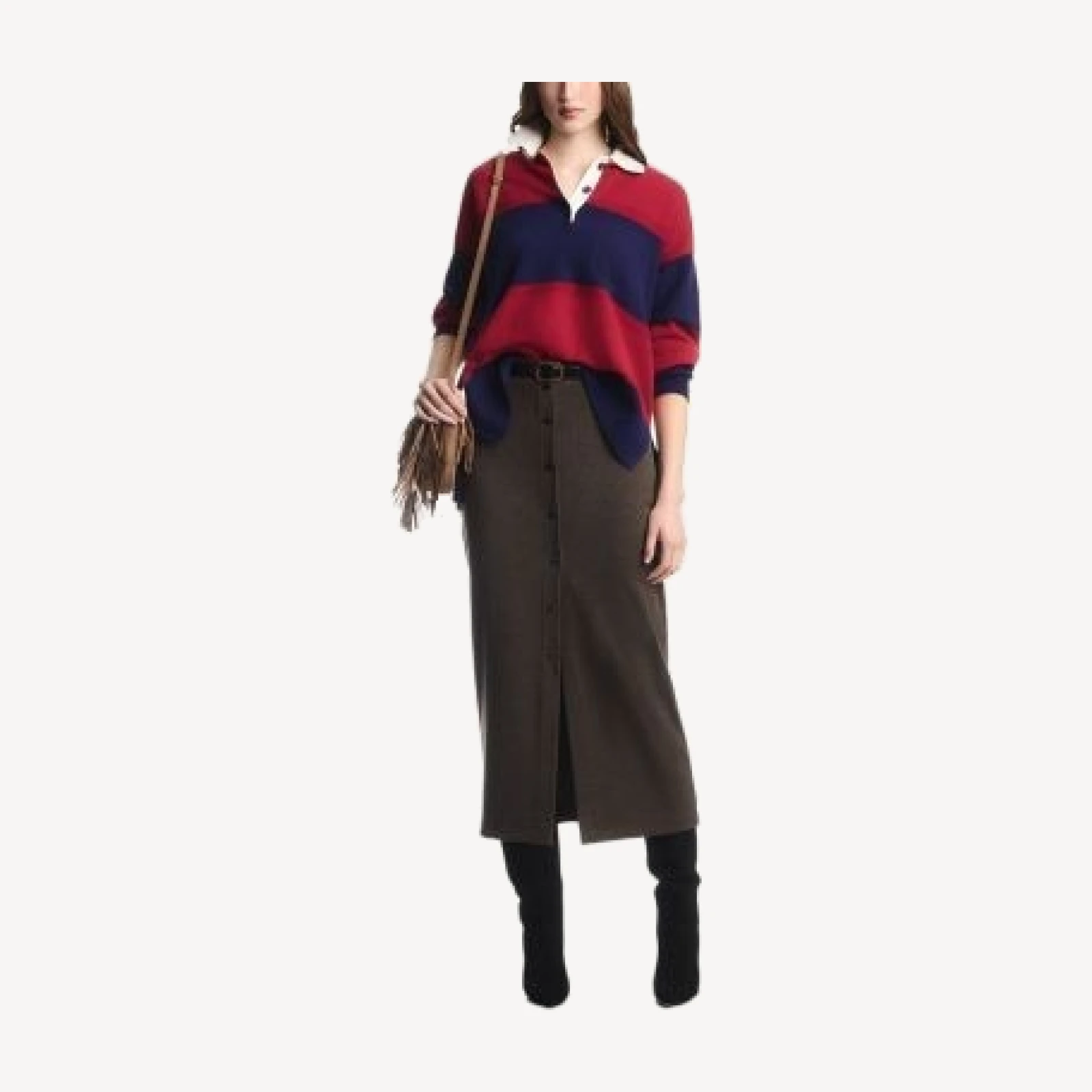 Emporio Armani Button Front Midi Skirt