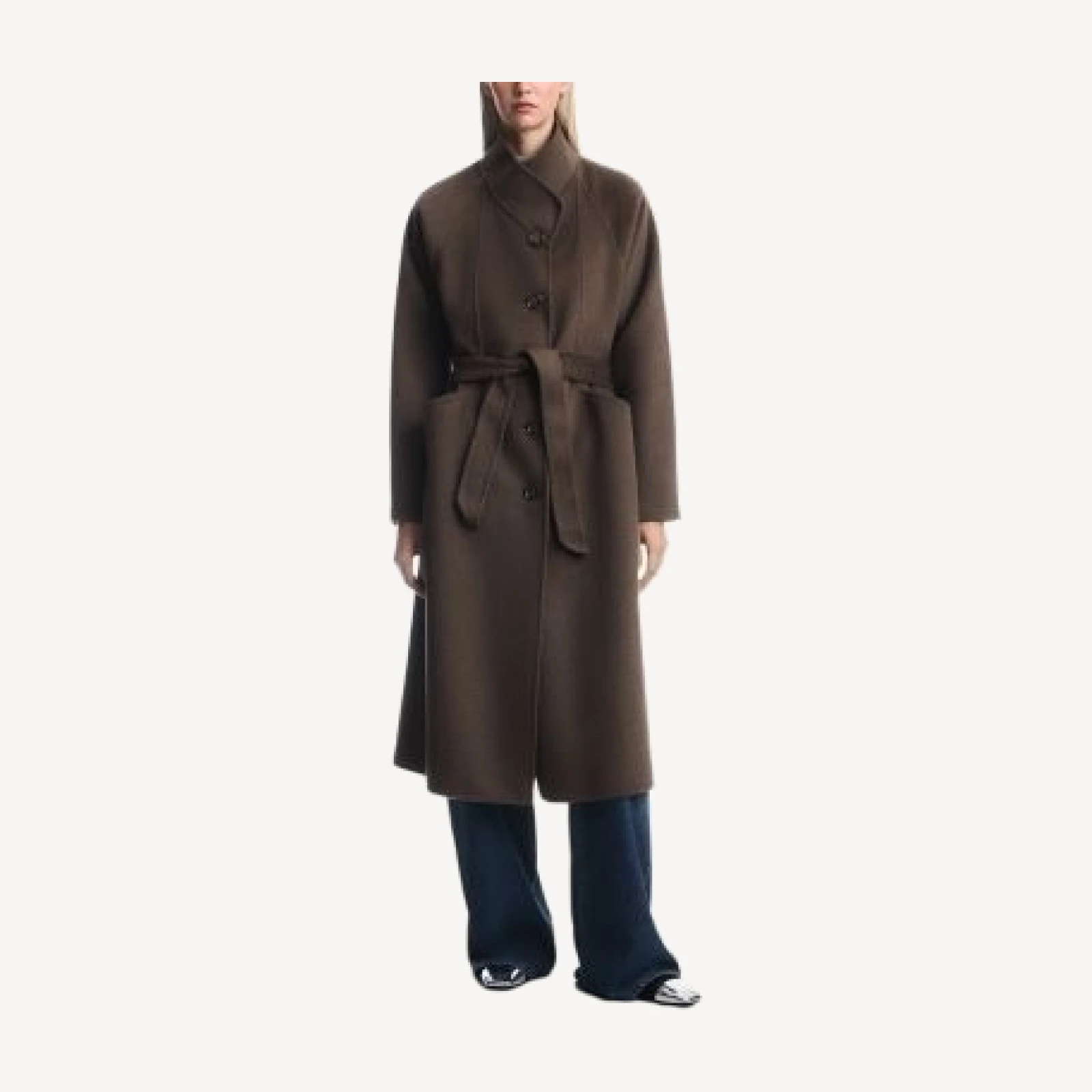 Emporio Armani Belted High Neck Coat