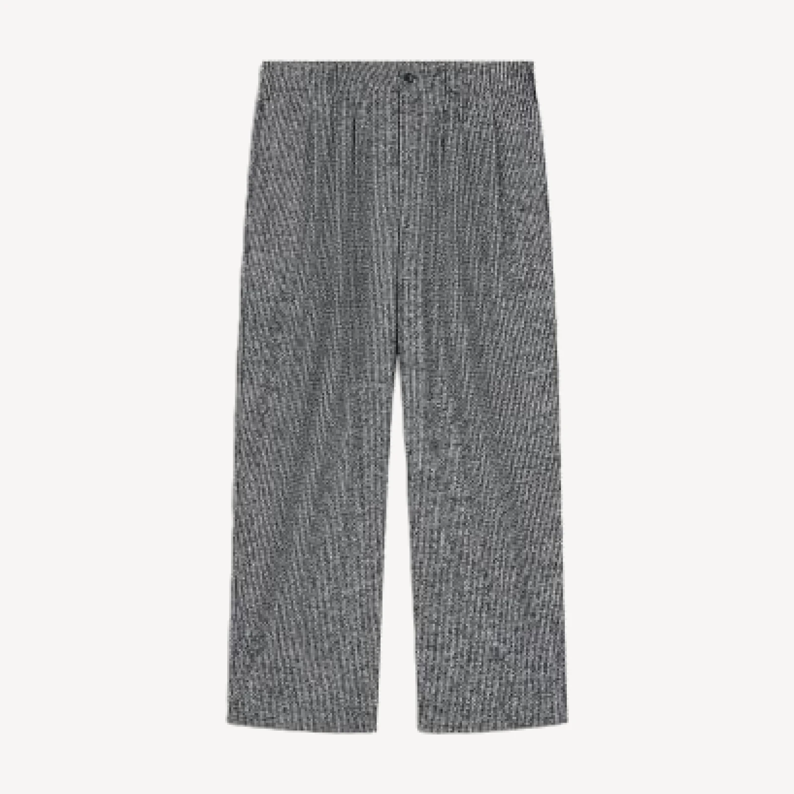 Emporio Armani Pleated Wool Blend Flannel Trousers