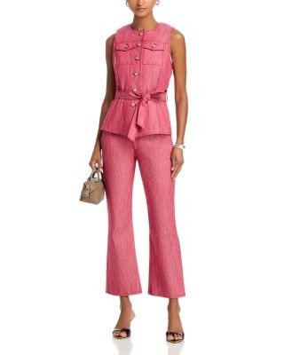 Cinq a Sept Colored Denim Stevie High Rise Ankle Jeans in Chilli Pepper