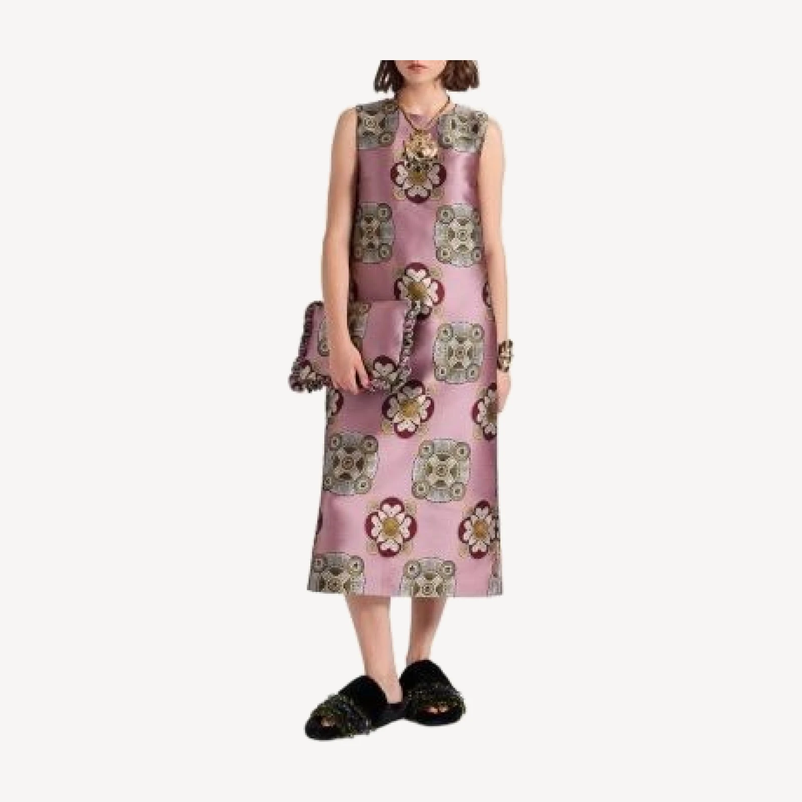La DoubleJ Column Dress Nucleus Dusty Pink