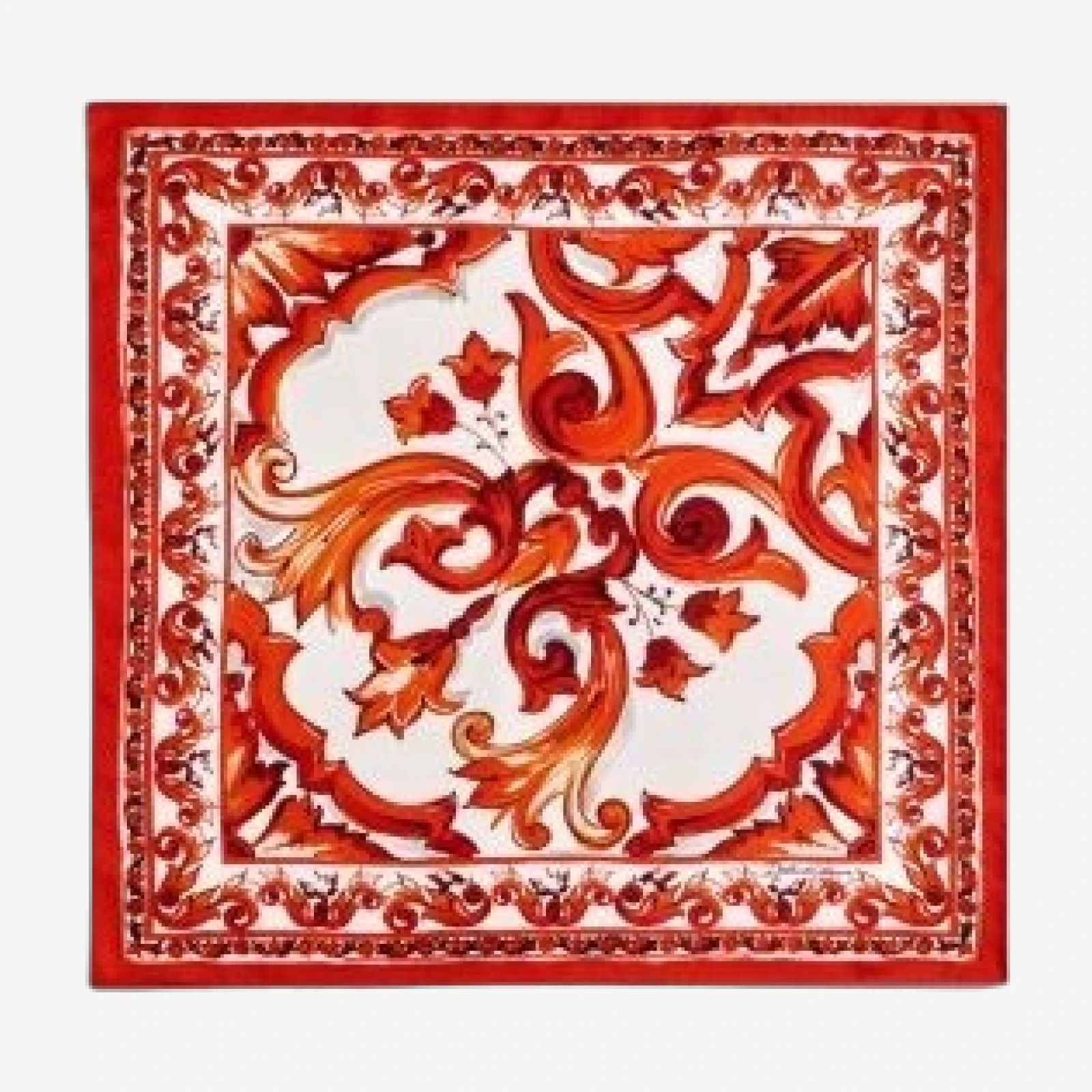 Dolce & Gabbana Baroque Print Silk Scarf