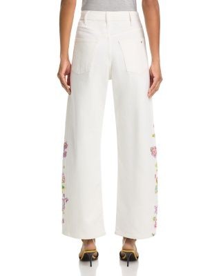 Cinq a Sept Jardin Boheme Hayden High Rise Wide Leg Jeans in Scour Multi