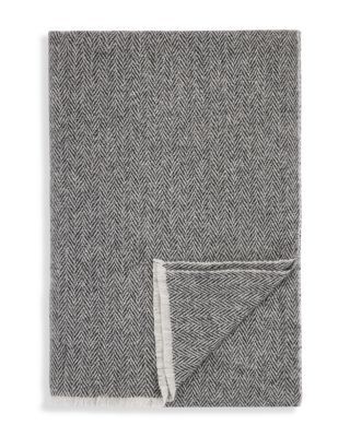 Vince Herringbone Cashmere Scarf