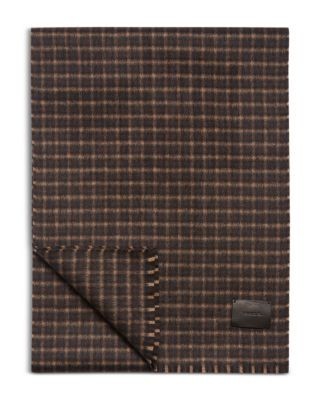 Vince Double Face Carnes Plaid Wool & Cashmere Reversible Scarf
