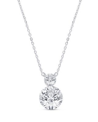 Bloomingdale's Fine Collection Certified Lab Grown Diamond Pendant Necklace in 14K White Gold, 1.0 tcw