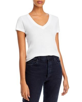 L'Agence Becca Cotton V-Neck Tee