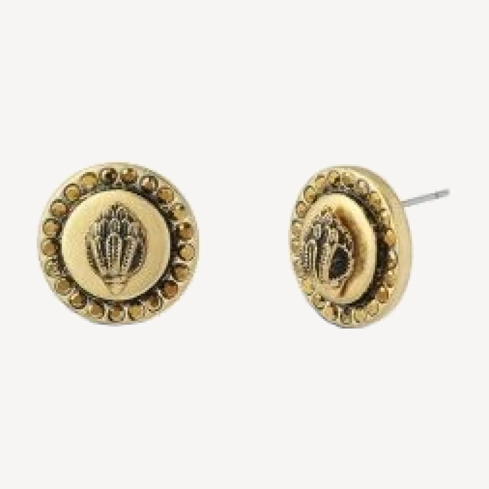Kurt Geiger London Mansion Signature Eagle Disc Stud Earrings