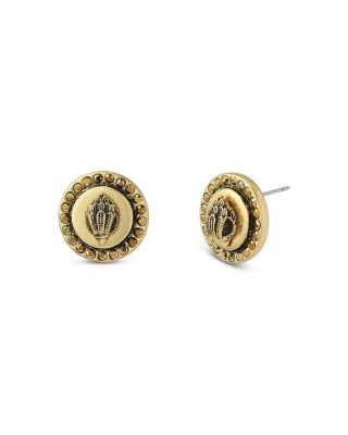 Kurt Geiger London Mansion Signature Eagle Disc Stud Earrings