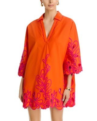 Cinq a Sept Paisley Bloom Embr Arcia Kaftan Dress