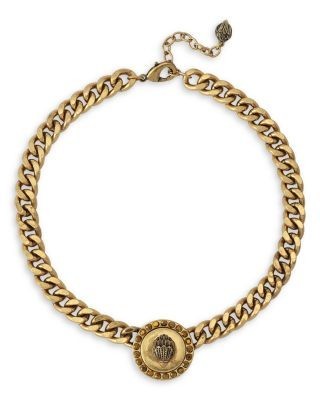 Kurt Geiger London Mansion Signature Eagle Charm Collar Necklace, 16-18