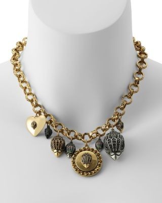 Kurt Geiger London Mansion Signature Eagle Charm Statement Necklace, 16-18