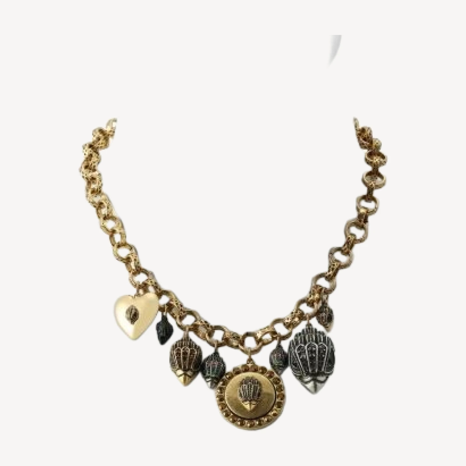 Kurt Geiger London Mansion Signature Eagle Charm Statement Necklace, 16-18
