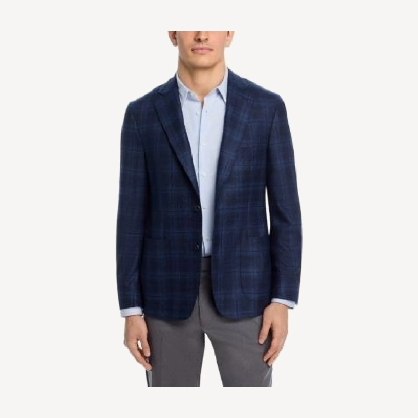 Vince Silk & Wool Plaid Unstructured Slim Fit Sport Coat