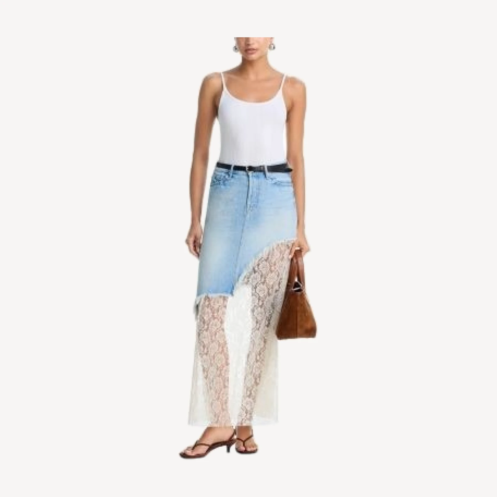 Mother The Peekaboo Maxi Skirt