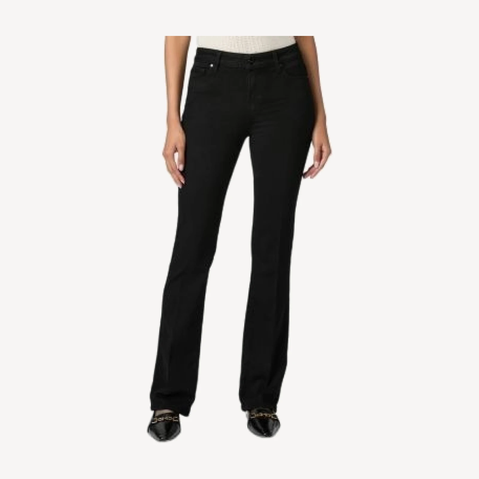 Paige Manhattan High Rise Slim Bootcut Jeans in Black Shadow