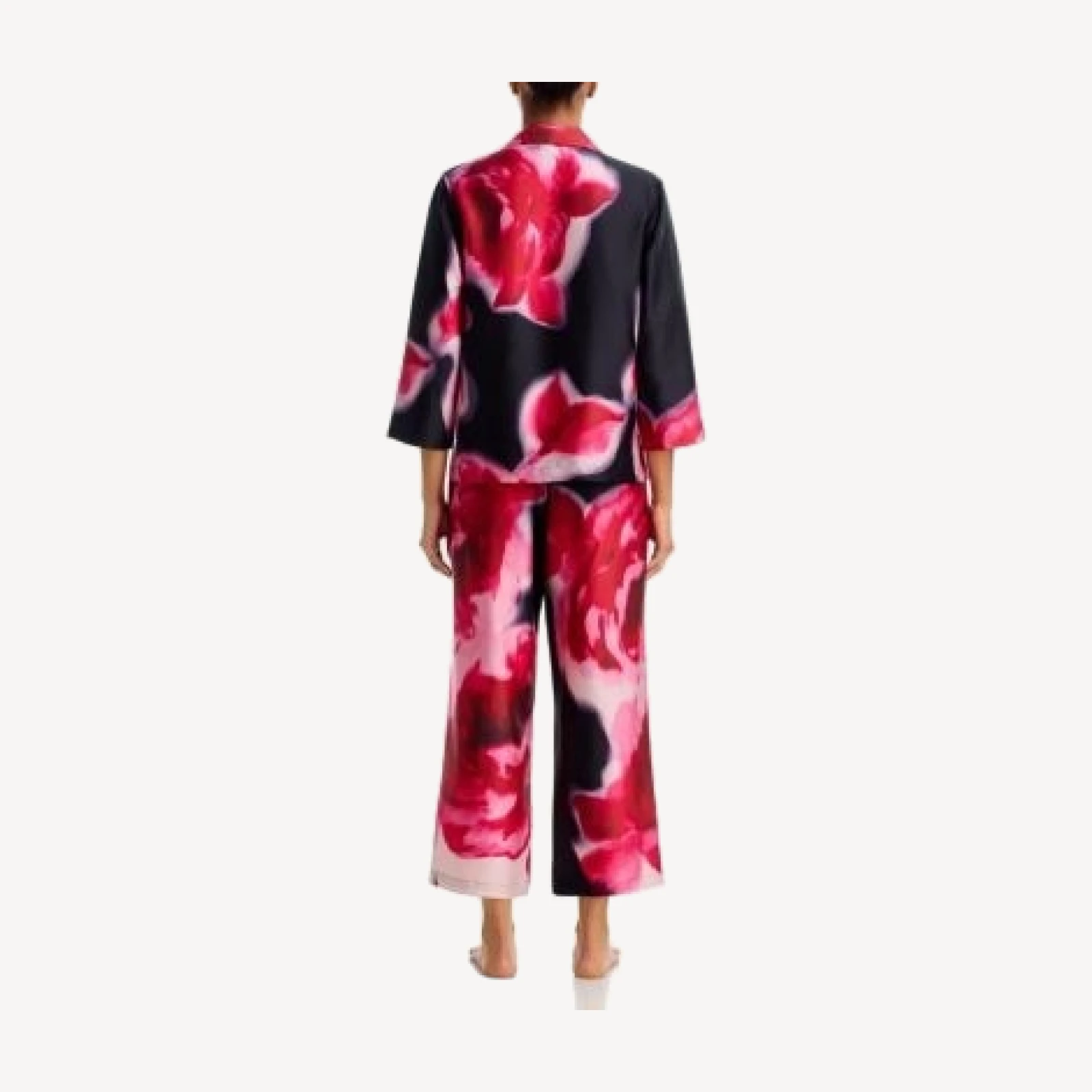 Natori Printed Notch Lapel Pajama Set