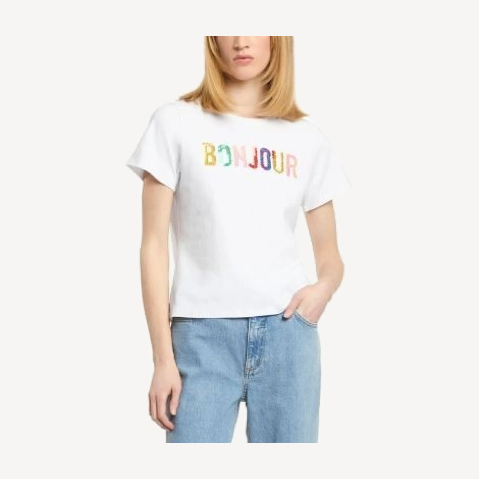 Cinq a Sept Bonjour Scribble Tee