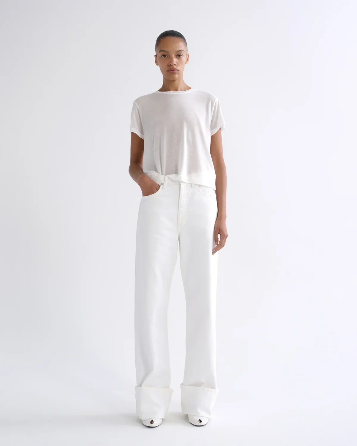 Big Cuff Jean in Panna Cotta