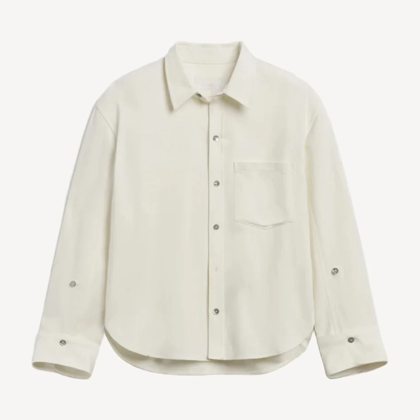 Shrunken Kayla Shirt in Winter White