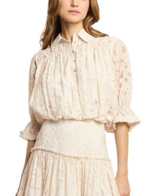Cinq a Sept Cazi Puff Sleeve Top