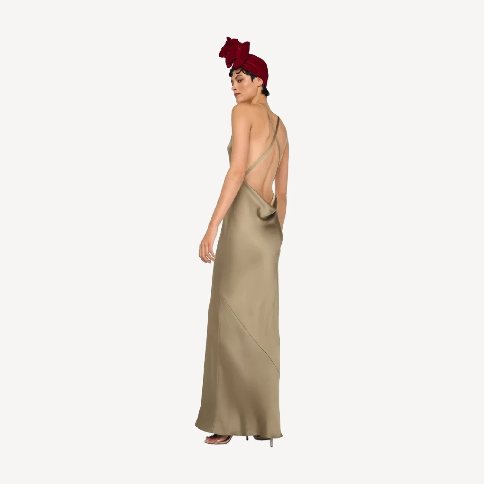 CROSS BACK BIAS GOWN