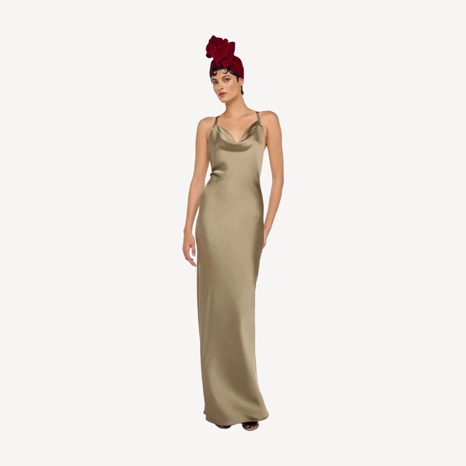 CROSS BACK BIAS GOWN